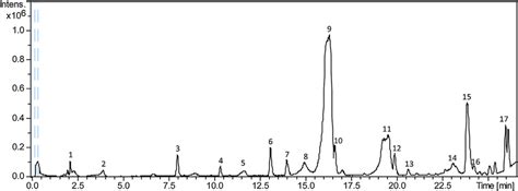 Base Peak Chromatogram Bpc Made By Hplc Esi Qtof Ms In Negative Ion