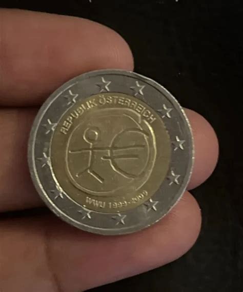 PIÈCE DE 2 euros RARE Bonhomme UEM 1999 2009 française EUR 50 00