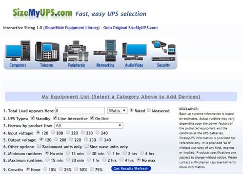 UPS Sizing tool: SizeMyUPS by Minuteman Power - Minuteman UPS