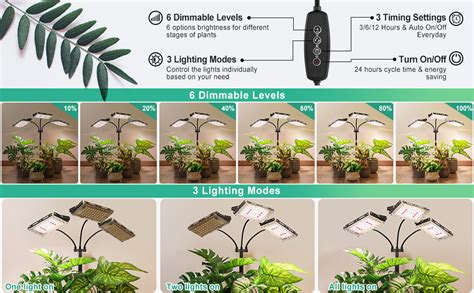 Lbw Plant Grow Light Full Spectrum Tri Head Desk Plant Light For Indoor Plants Growing Lamp