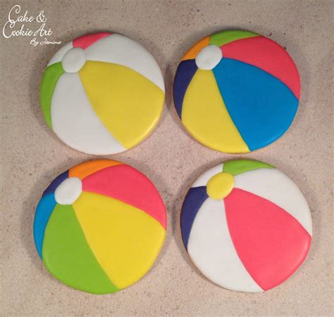 Beach Ball Cookies Summer Cookies Summer Sugar Cookies Cookie