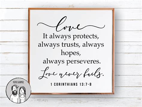 Love Never Fails Svg 1 Corinthians 137 8 Svg Bible Verse Svg