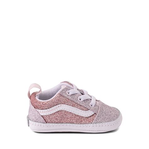 Vans Old Skool Glitter Skate Shoe Baby Orchid Ice Powder Pink