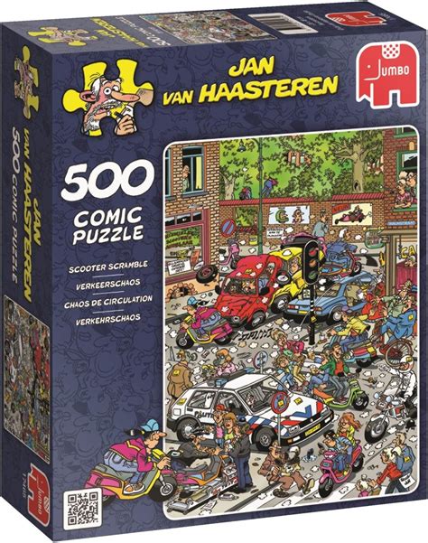 Jumbo Jan Van Haasteren Traffic Chaos Jigsaw Puzzle Piece Jigsaw