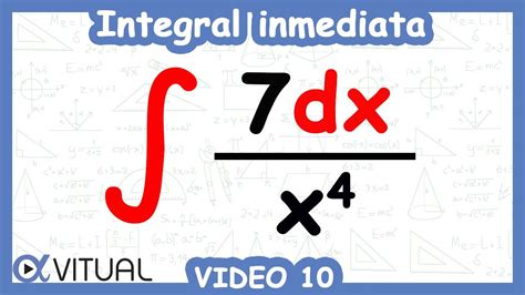 Integral inmediata ejemplo 10 Cálculo integral Vitual YouTube