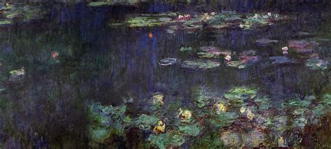 Water Lilies Green Reflection Right Half Claude Monet