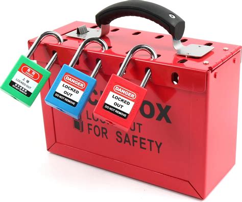 Omgtmd Lockout Tagout Lock Box Kit Portable Safety Padlock