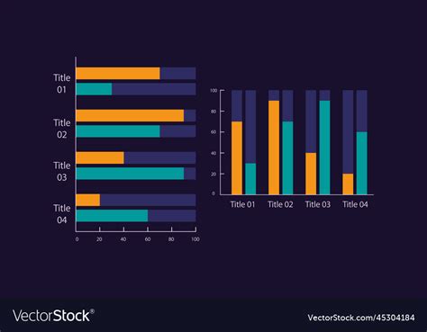 Clustered Column Infographic Chart Design Vector Image