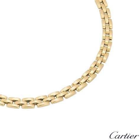 Cartier Yellow Gold Maillon Panthere Necklace Rich Diamonds