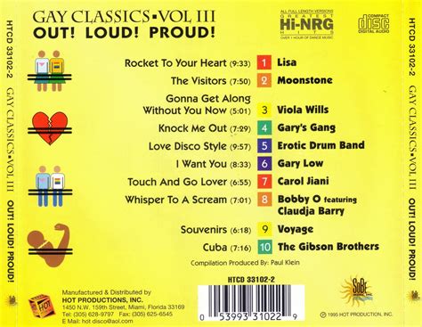 RETRO DISCO HI NRG Gay Classics Vol 3 Out Loud Proud Various