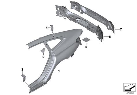 Bmw 640ix Outer Panel Tail Trim Automatic Body 41007431661