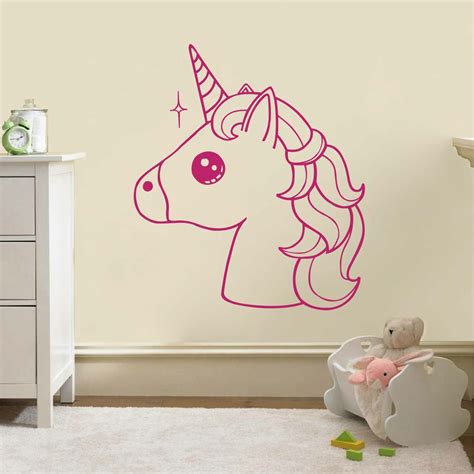 Stickers Kawaii Licorne Autocollant Muraux Et Deco