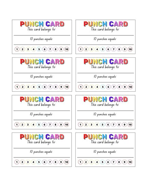 5 Ways I Use Punch Cards In My Classroom Artofit