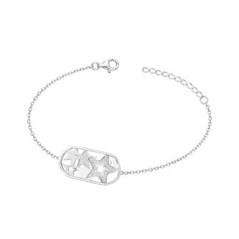 Bracelet Femme Etoiles Edora Argent Et Oxydes Bracelets