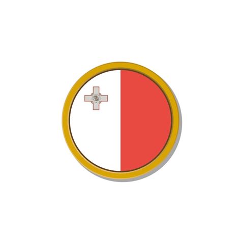 Ilustra O Do Modelo De Bandeira De Malta Vetor Premium