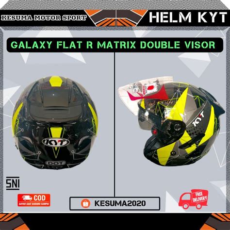 Jual Helm KYT ORIGINAL SNI KYT Galaxsy Flat R Matrix KYT Dj Maru World