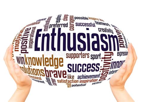 Enthusiasm Word Cloud Hand Sphere Concept Stock Photo Image Of Moving