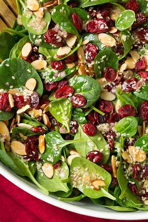 Spinach Salad With Cranberries And Almonds Cooking Classy