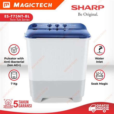 Jual Mesin Cuci Sharp Kg Es T Nt Lowatt Manual Tabung Di Seller