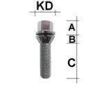 OZ Felgenschloss M12 X 1 5 X 30mm Bewegl Kegelbund 60 SW17 BZ3 Ra