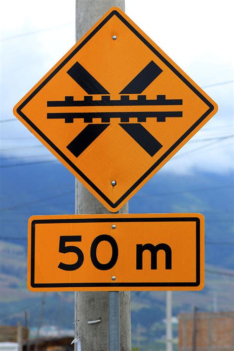 Railway Crossing Ahead Sign Photograph By Robert Hamm Pixels