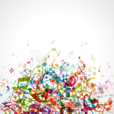 Sfondo Colorato Musica Con Note Stock Immagine Vettoriale FreeImages