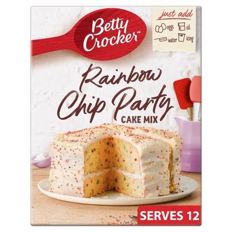 Betty Crocker Party Rainbow Cake Mix 425g Tesco Groceries