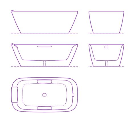 Bathtubs Baths Dimensions Drawings Dimensions