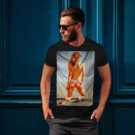 Wellcoda Sexy Hot Beach Lady Mens T Shirt Naked Graphic Design Printed Tee Ebay