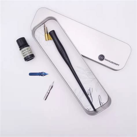 Manuscript Moderne Oblique Calligraphie Set Dip Stylo Gru Encre