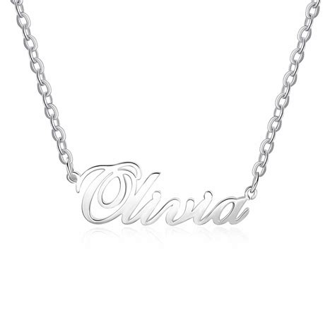 Signature Style Name Necklace Gold Silver FARUZO