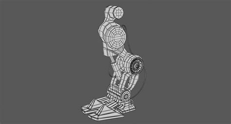 3d Model Sci Fi Robot Leg Vr Ar Low Poly Rigged Cgtrader