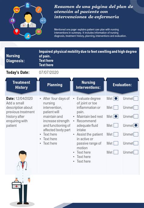 Debe tener plantillas de planes de atención al paciente con muestras y