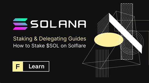 How To Stake SOL On SOLANA Solflare Wallet Guide YouTube