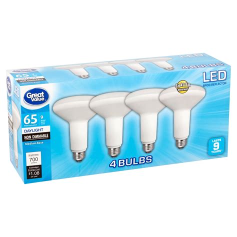 Great Value LED Light Bulb 9W 65W Equivalent BR30 Floodlight Lamp