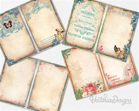 Flower Fairies Junk Journal Kit Fairy Journal Printable Junk Journal