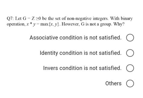 Solved Q7 Let G Z 0 Be The Set Of Non Negative Integers