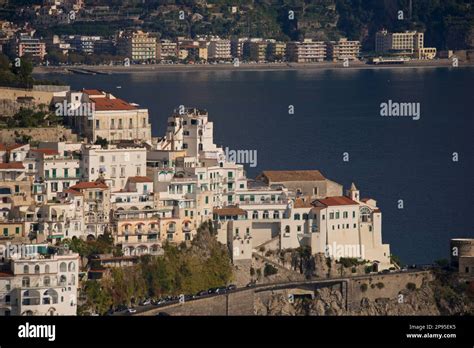 The Italian Coastal Town Of Amalfi Viewed From The Neighbouring