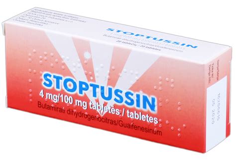 STOPTUSSIN 4 mg/100 mg tabletes, 20 gab. - Piegāde visā Latvijā ...