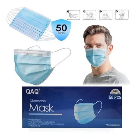 Mascarillas Desechables 50 Unidades Con Caja Certificada Cuotas Sin