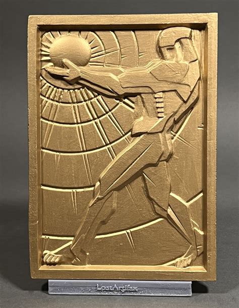 Man Holding Sun Art Deco Bas Relief Chambellan Recreation In Etsy In