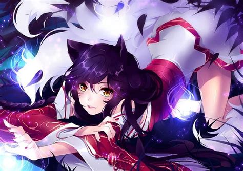 Free Download Ahri League Pretty Kitsune Cg Game Magic Lol