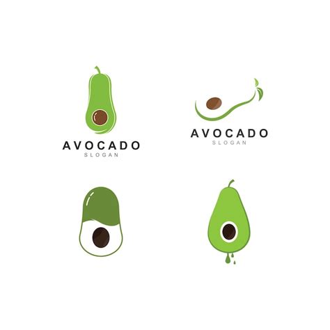 Vector Logo De Aguacate Vector Premium