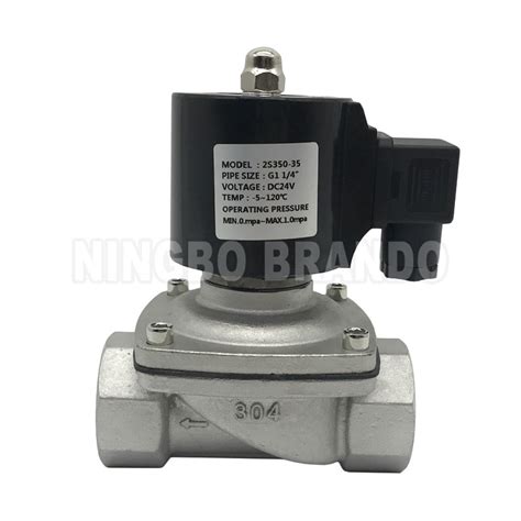 1 14′′ 2 Way Normally Closed Water Air Gas Stainless Steel 304 Solenoid Valve 12vdc 24vdc 24vac