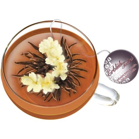 Creano Teelini Tea Flowers In Cup Format Gift Set In Wooden Tea Box