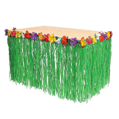 Tytroy Hawaiian Luau Hibiscus Green Table Skirt 9ft Party Toy By Tytro Fiesta Hawaiana Para