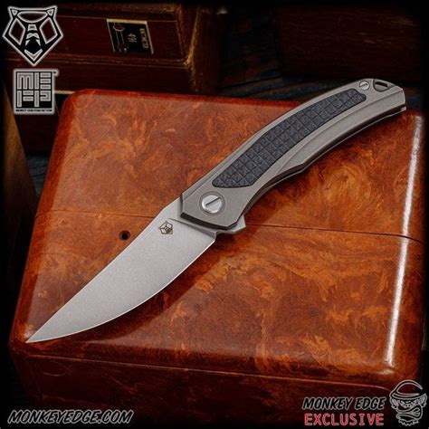 Monkey Edge Shirogorov Knives Quantum NL Tumbled Black G10 Monkey