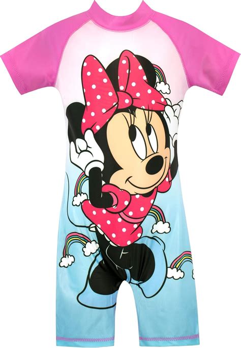 Disney Girls Minnie Mouse Swimsuit Uk Clothing