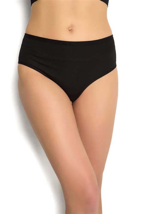 6lı Siyah Pamuklu Bikini Külot Jiber