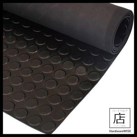 Round Stud Rubber Mat 3mm Thick Anti-skid Round Stud Rubber Floor Matting 1m x 1m